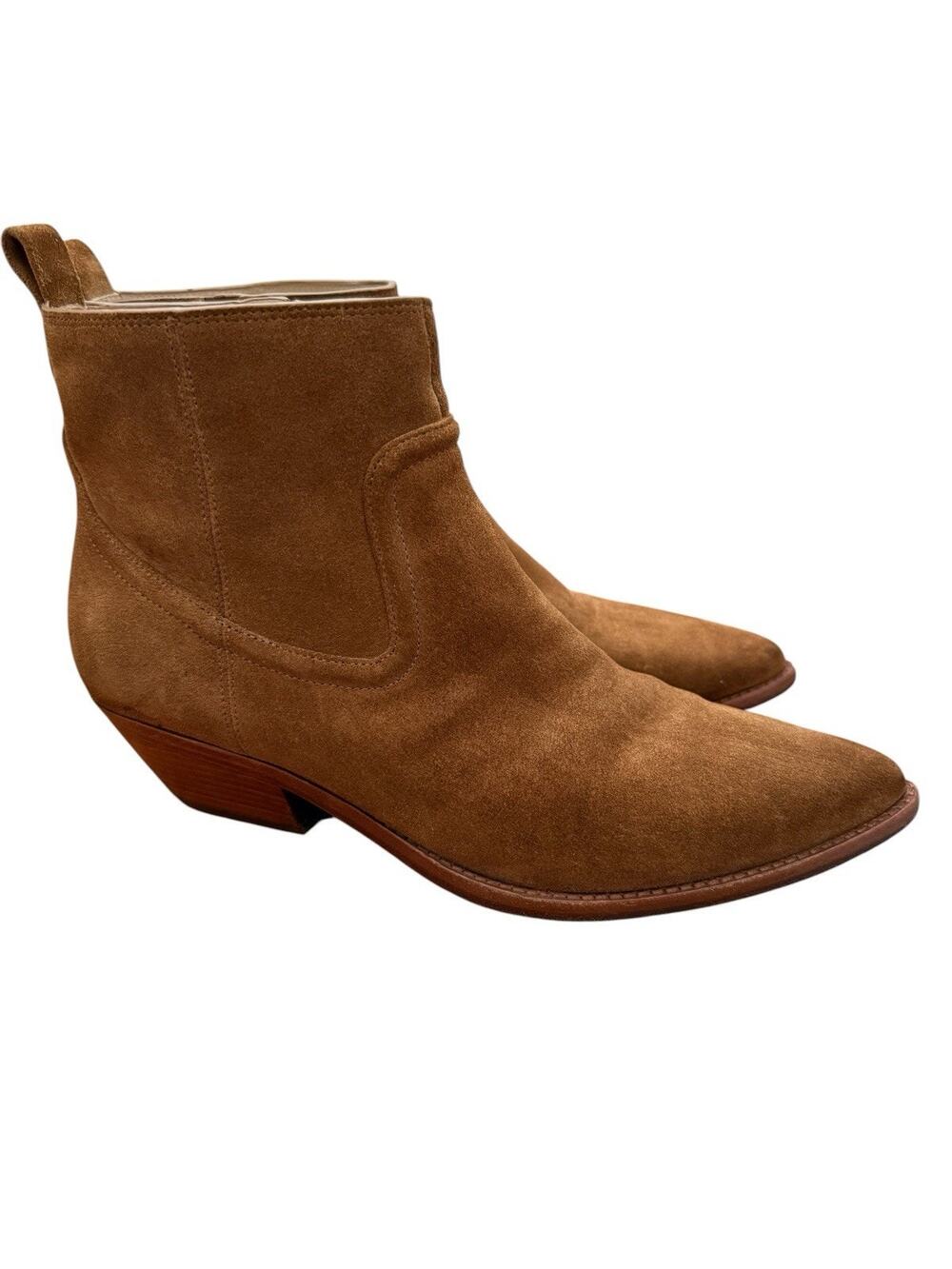 Veronica Beard Kinsley Brown Suede Booties Size 8